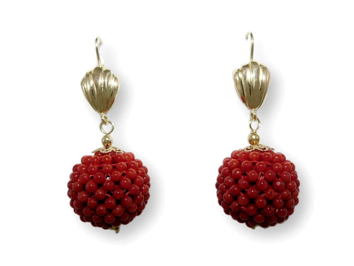Coral earrings hotsell ebay