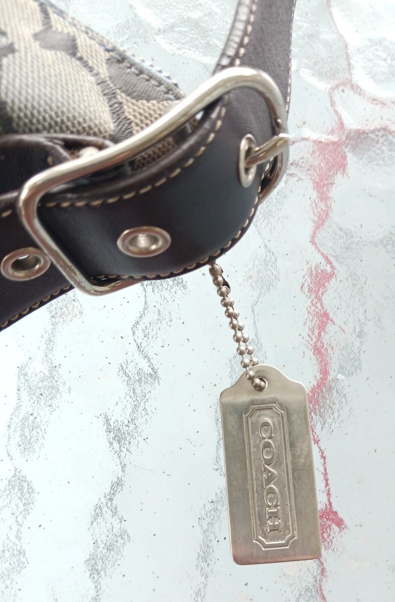 Coach 6347 Vintage Soho Black/Gray Leather and Signature C Canvas