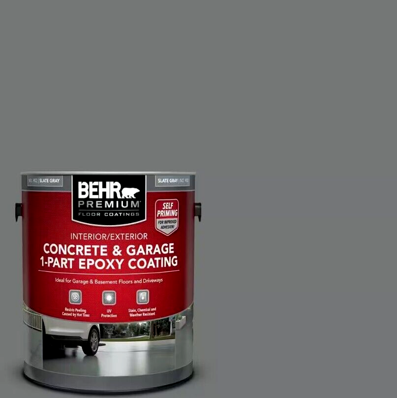 BEHR PREMIUM Concrete Garage Part Epoxy Coating, Self Priming