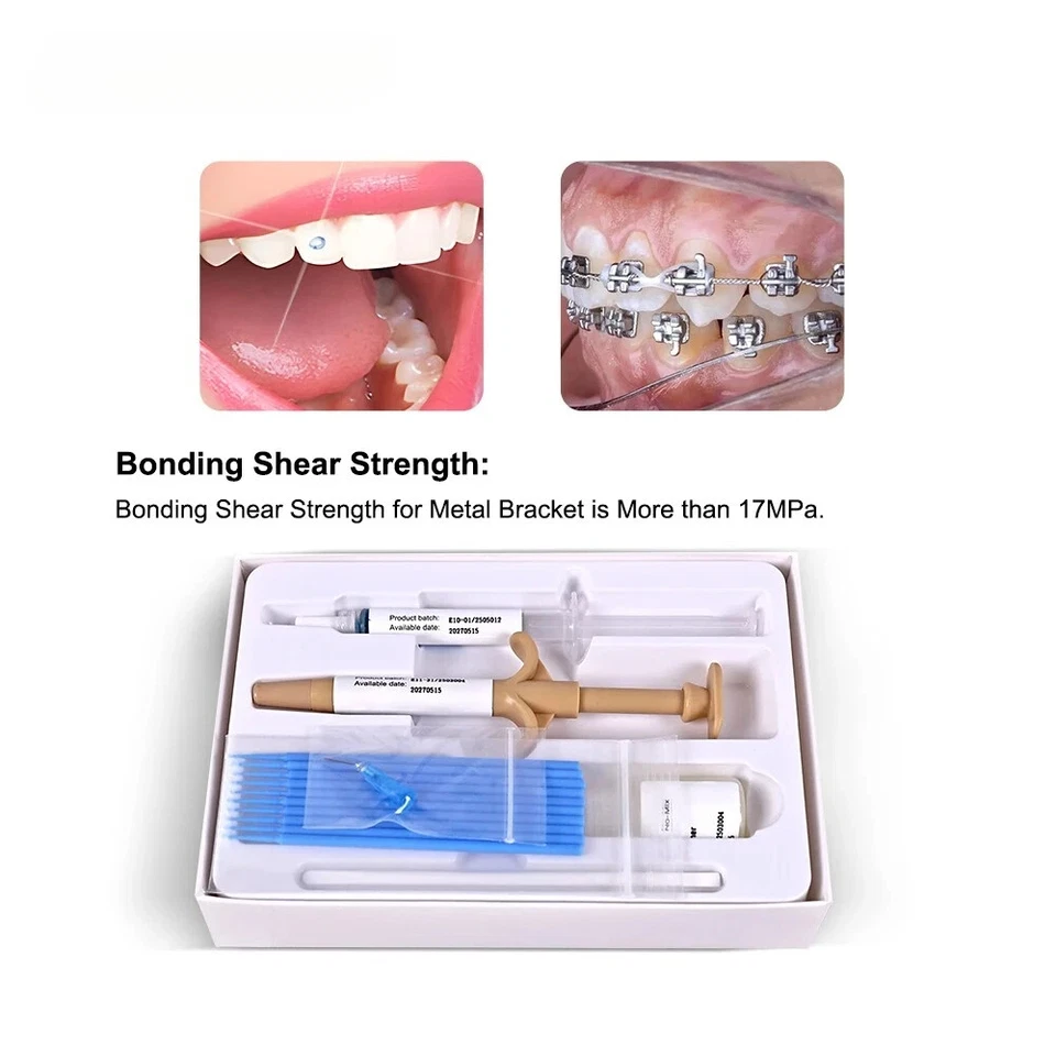 NEW Dental Orthodontic Direct Bonding System Resin Brackets Braces Adhesive Kits