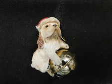 Christmas Dog With Gold Bell Ornament- Great Collectible  e860dxx