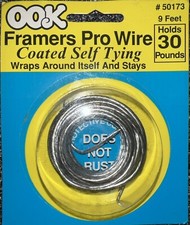 OOK 50173 9  ft 30 lbs. Capacity Stainless Steel Flexible Picture Hanging Wire.