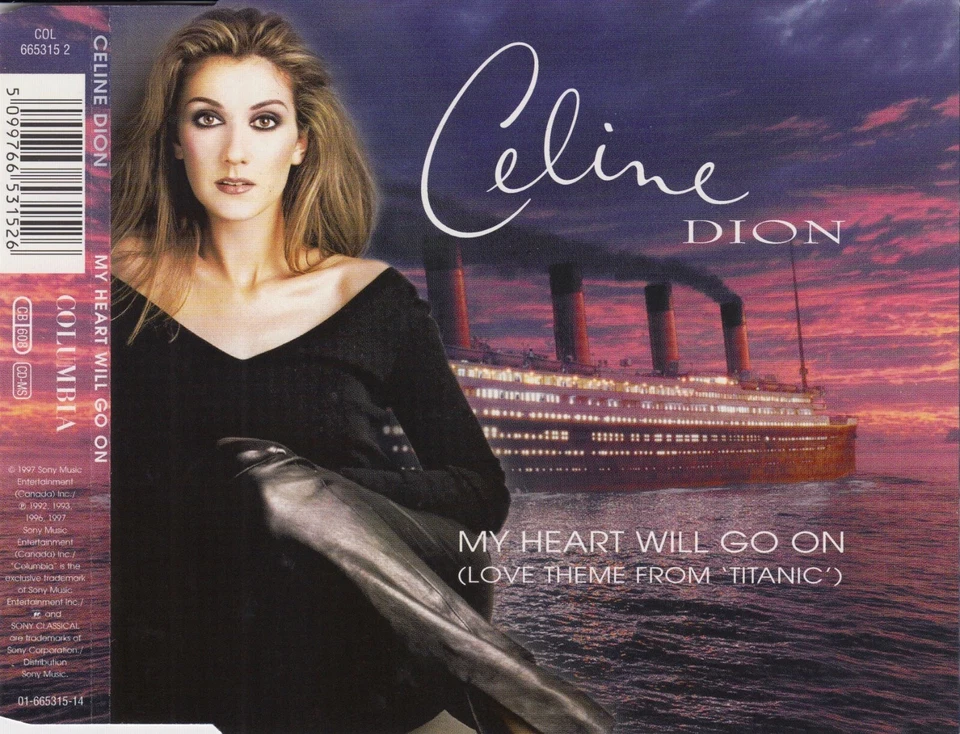 CELINE DION My Heart Will Go On MCD 1997 RAR & WIE NEU TITANIC Soundtrack - Bild 2 von 4