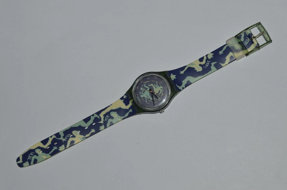 Reloj Swatch GG111 CRASH de MASSIMO GIACON Cuarzo Suizo Unisex Probado Circa 1991 Foto 4 de 4