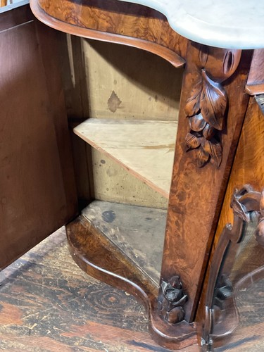 Antique 1860s Victorian Sideboard Buffet Credenza Rococo Rosewood Heavily Carved - Picture 14 of 24