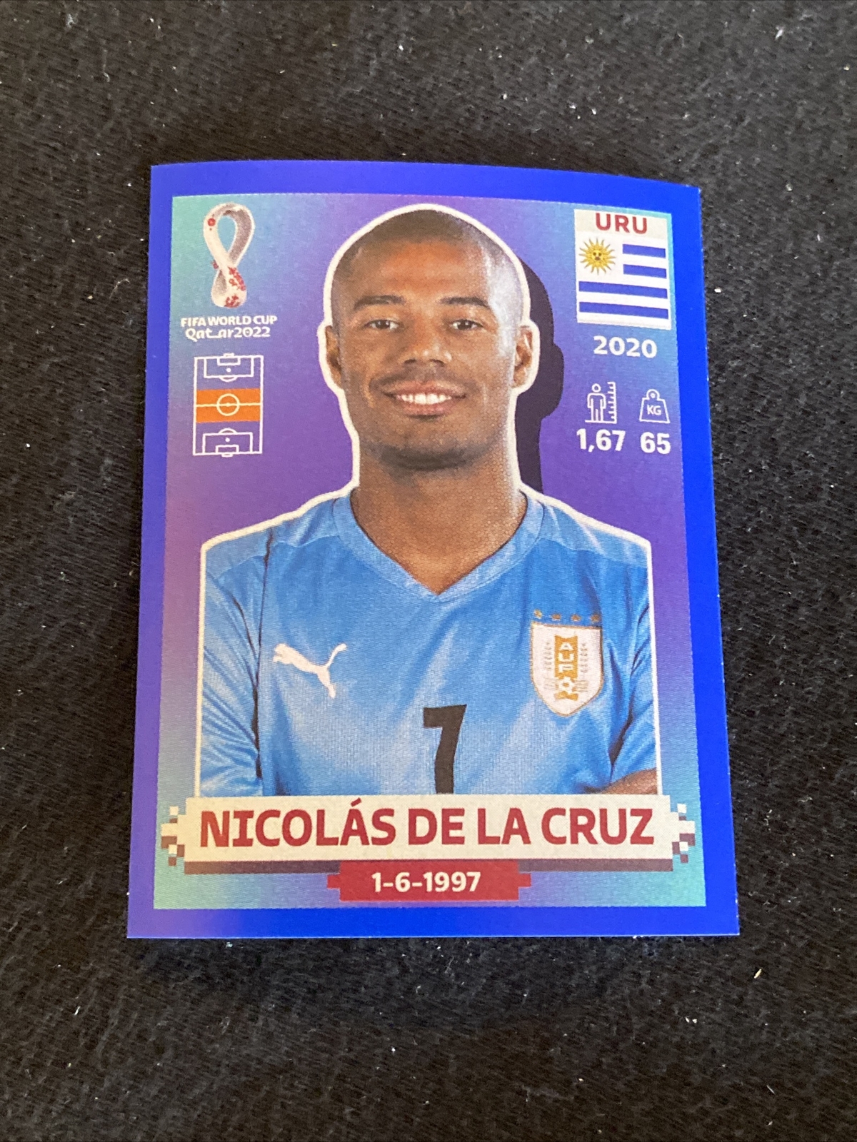 2022 Panini Qatar Fifa World Cup Sticker Blue Nicolas De La Cruz URU 13 Uruguay