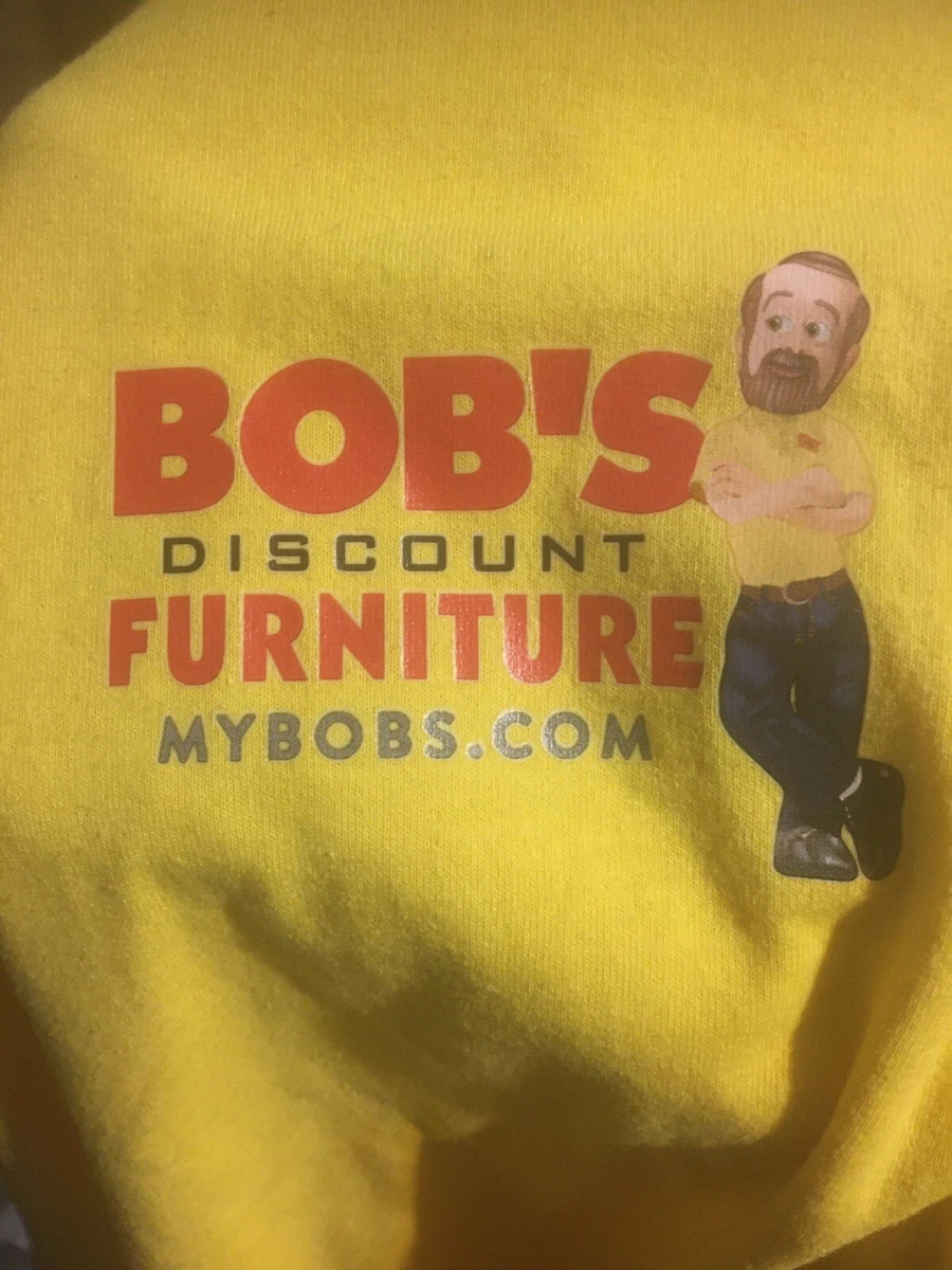 Bob s Discount Furniture Yellow Shirt Size Large TV Employee Staff
