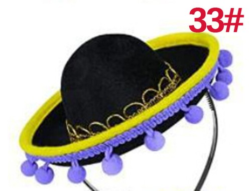 Mini Mexican Hat on Headband Party Costume Spanish Sombrero HeaddressAccessories - Picture 42 of 57