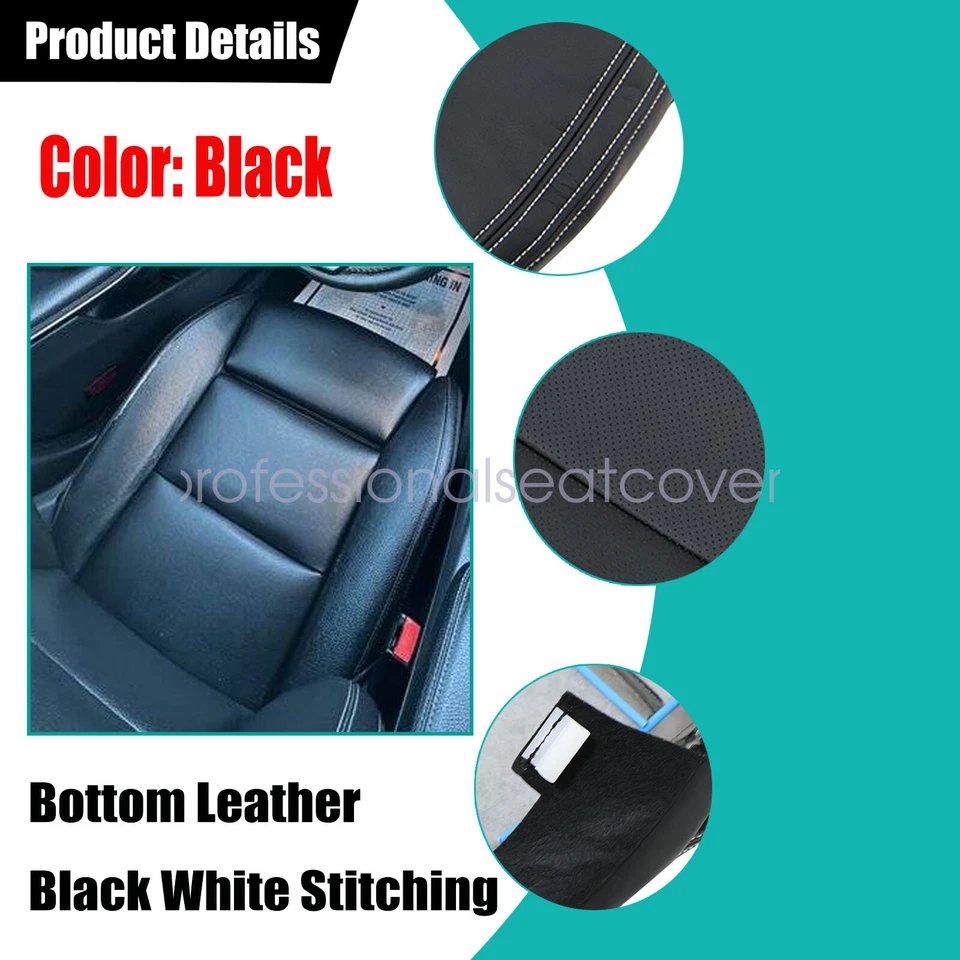 For 2016 2017 2018 2019 2020 Mercedes Benz CLA250 Driver Bottom Black Seat Cover - Image 4 of 4