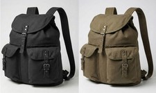 Canvas Bag Army Vintage Style Backpack Camping Hiking Outdoor Daysack Pack New