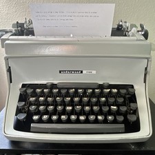 Underwood Touch-Master 5 Manual Portable Steel Vintage Typewriter thumbnail