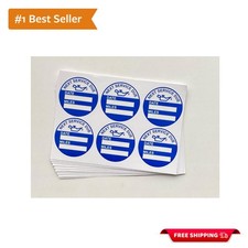 Statically Clinging Blue Oil Change Reminder Stickers - 60 Waterproof Labels