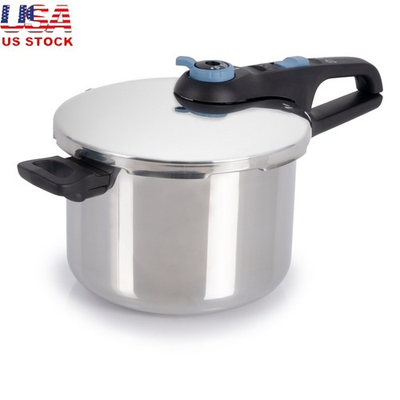 #ad #ad Stainless Steel Pressure Cooker Induction Safe One Pot Easy Control Cooking New $63.41