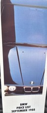 The BMW Range September 1988 Price List And Spec Original Car Sales Brochure