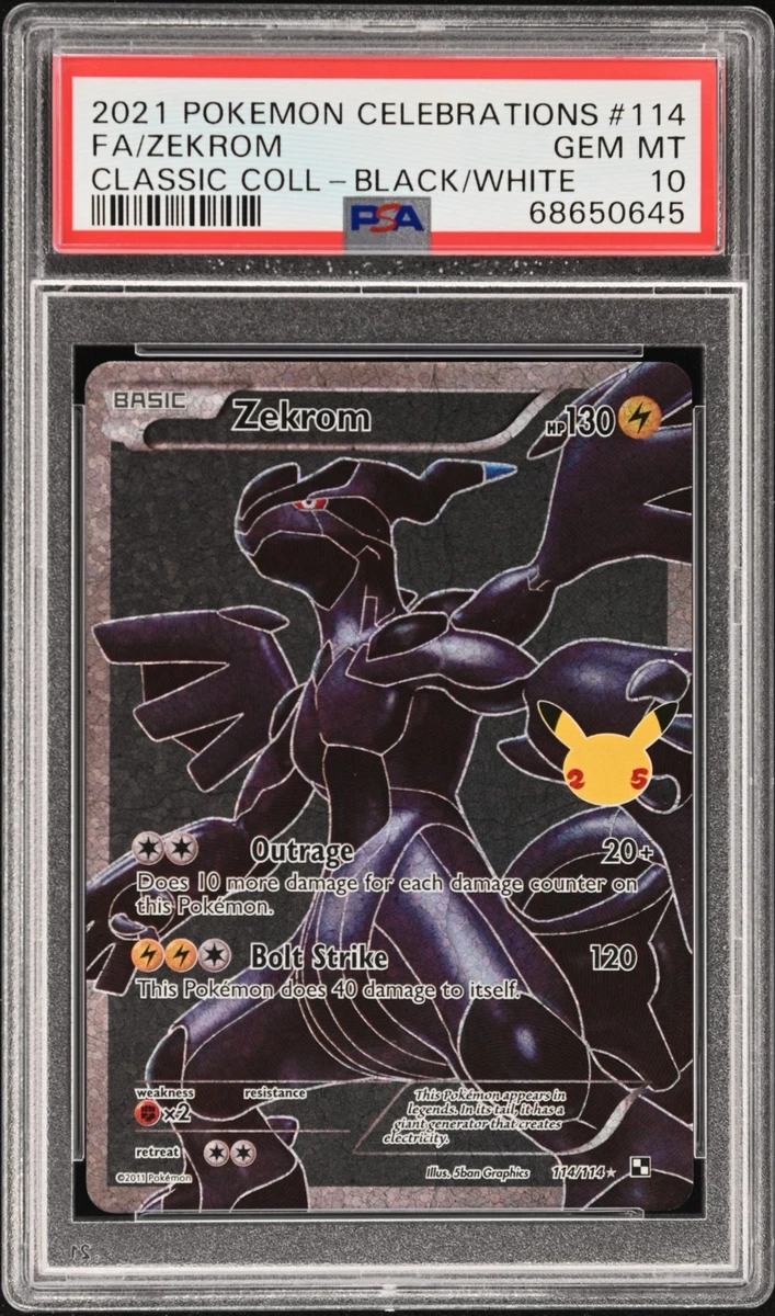 Zekrom Pokémon TCG Professional Sports Authenticator (PSA