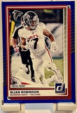 Panini Donruss 2025 Bijan Robinson Atlanta Falcons Press Proof Blue #160
