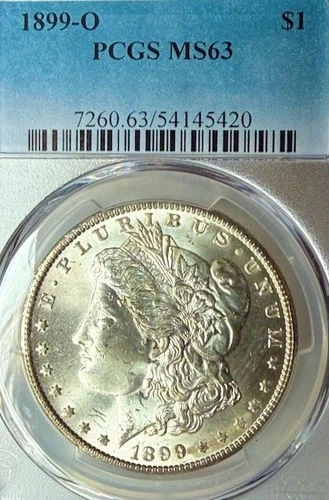 1899-O MS63 Glossy Surfaces PCGS New Orleans Mint Morgan Silver Dollar