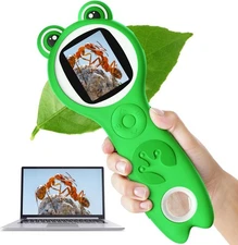 Microscope for Kids, Portable Digital Microscope with 500X Magnifying Glass, Han