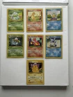 Pokémon Base Set Starter Trio – Squirtle, Charmander, Bulbasaur + Pikachu – LP