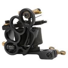 Black Tattoo Coil Machine 10 Wraps Liner Shader Lightweight Precise 5V