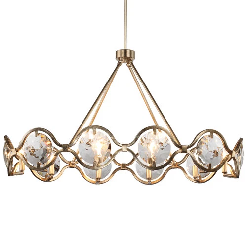 Crystorama Quincy 10-Light 31" Traditional Chandelier in Distressed Twilight - Picture 1 of 4