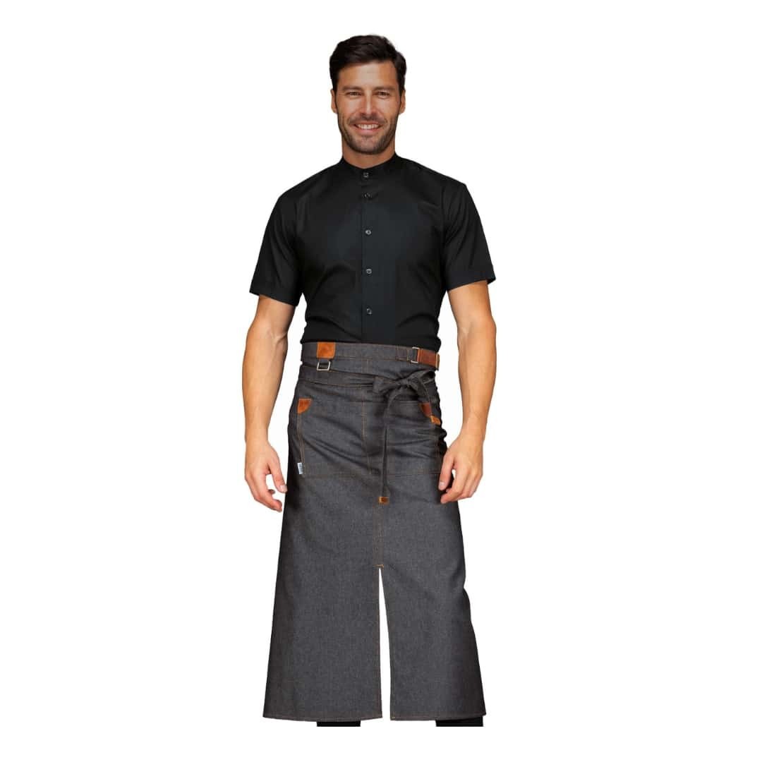 Waiter Apron Tennessee Black Cotton Jeans - Isacco