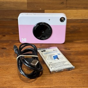 Kodak Printomatic Instant Print Camera Pink + USB Cable & 10 Sheets Zink Paper