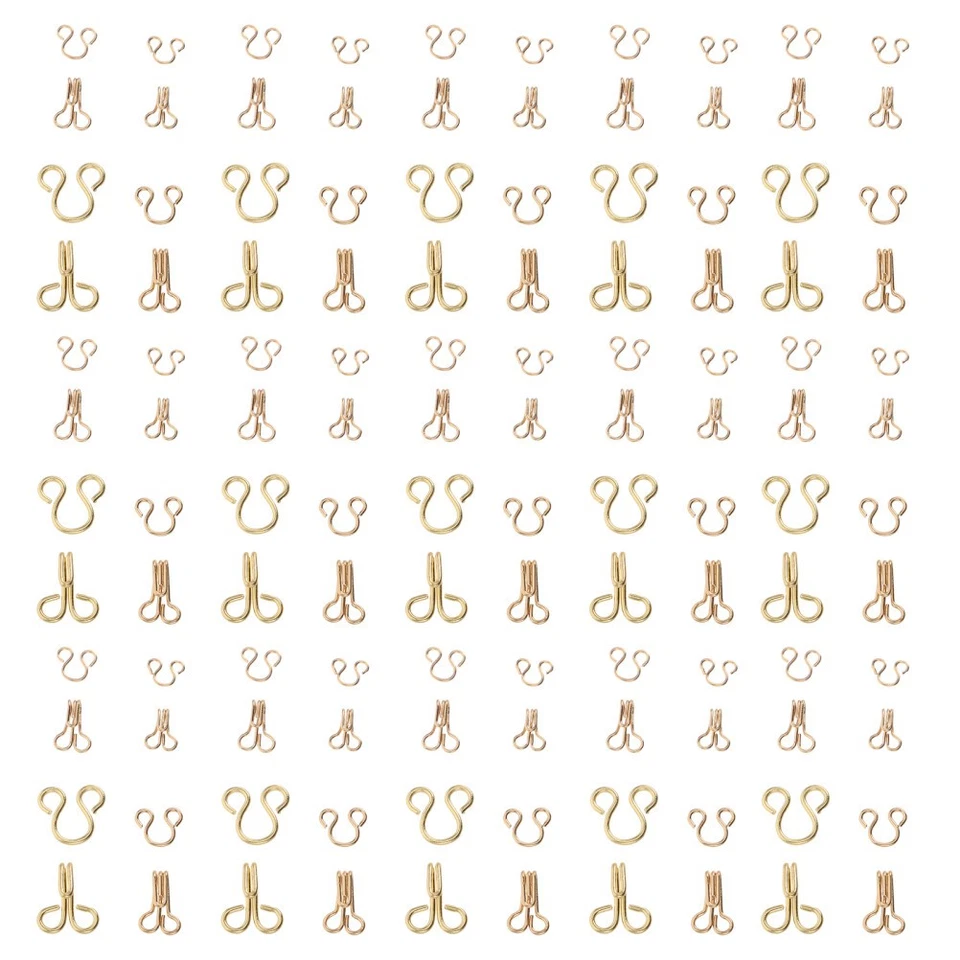  80 Pairs Unsichtbare Metallschnalle Haken Und Ösen Zum Annähen Kleidungshaken - Bild 2 von 4