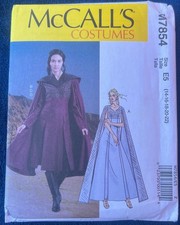 McCalls Costumes M7854 Cloak Womens NEW Uncut Sewing Pattern Cosplay Size E5