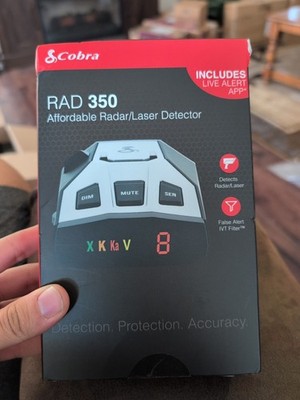 Cobra Electronics Rad 350 Radar and Laser Detector NEW! With Life Alert App