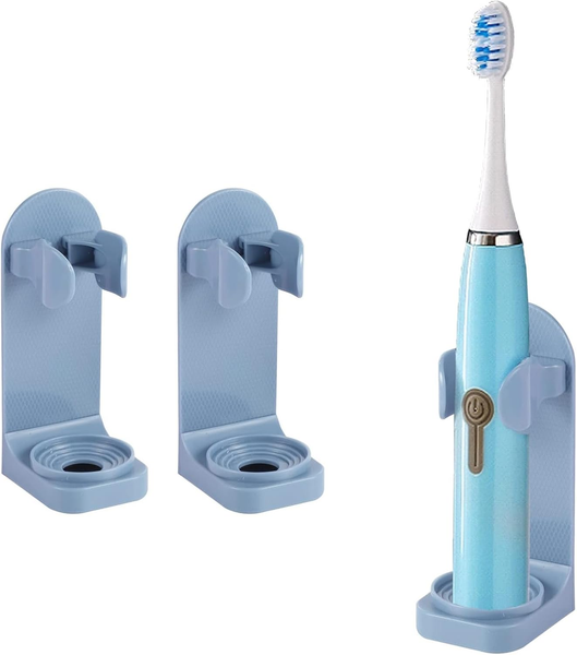 ZahnbüRstenhalter 2 Pack Kunststoff Blau Selbstklebend Wandmontage Bad-image
