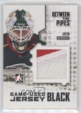 2009 ITG Between the Pipes Game Used Material Jersey Black Anton Khudobin n1u