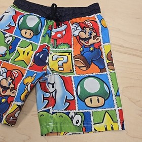 Super Mario Bros. Swimming Shorts Nintendo NES Gamer Games Luigi Toad Bowser