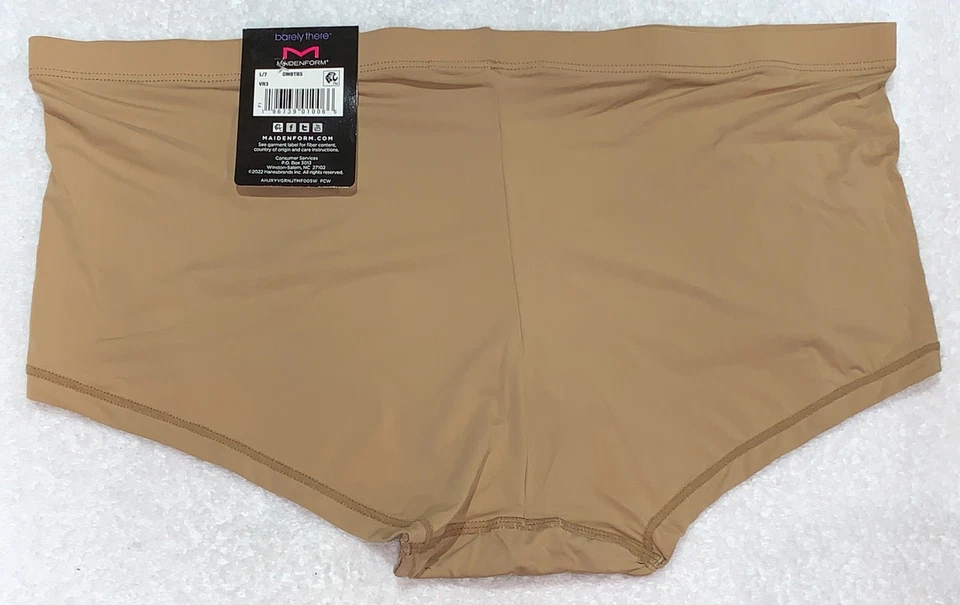 MAIDENFORM Barely There Invisible Caramel Boyshort 内裤全新女式 L 码 7 — 第 3/4 张图片