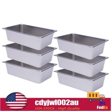 6 Pack Steam Table Pans Full Size 6In Deep Stainless Steel Catering Buffet Pan