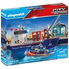 PLAYMOBIL® 70769 Großes Containerschiff mit Zollboot / City Action / NEU / OVP