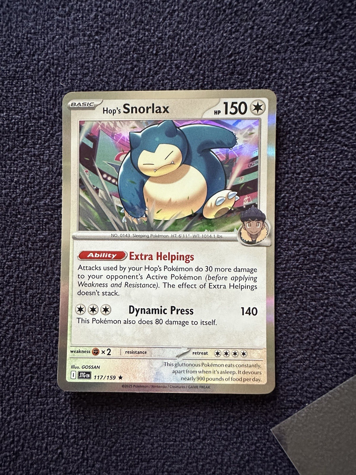Hop’s Snorlax - (Cosmos Holo) 117-159 Miscellaneous Cards & Products Holo