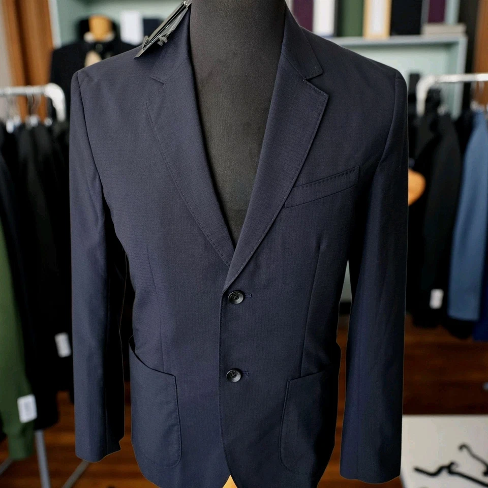 New Rag & Bone Blazer 36r Nikke Japan Wool Blend Working Cuff Navy Unstructured - Image 4 of 4