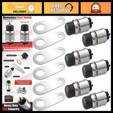 6 PCS Waterproof Push Button Starter Switch 12V 50A, Momentary Engine Start for