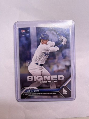 2023TOPPS NOW BASEBALL #OS-21 SHOHEI OHTANI SIGNED 10 YEARS LAD
