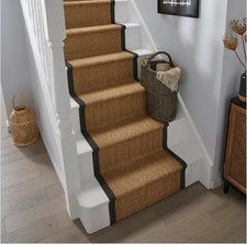 Sisal Border Black Stair Runner
