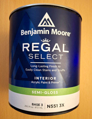Benjamin Moore Regal Select Interior Semi-Gloss Base 3 Hamilton Blue 29.5oz