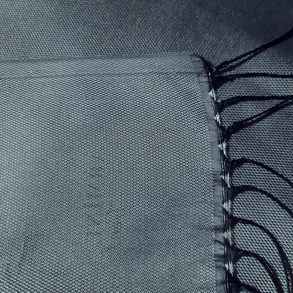 BUFANDA CABALLERO VINTAGE AUTÉNTICO LOGOTIPO ARMINE AZUL SÓLIDO LARGO HOMBRE FLECOS Foto 4 de 4