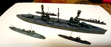 Navis 1:1250 WW 1 HMS Agincourt Dreadnought w 4 Destroyers made Germany