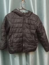 Black Youth Abercrombie Kids Puffer Hooded Jacket Zippered 7/8