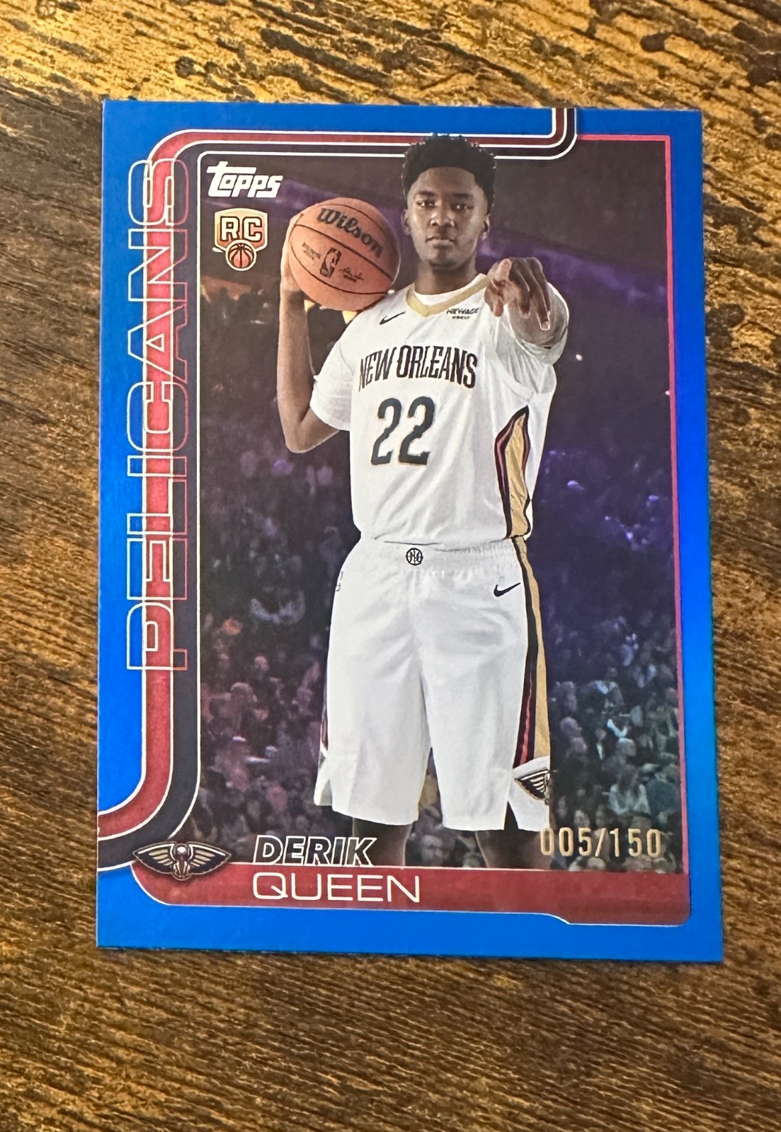 2025-26 Topps Blue Holo Foil #213 Derik Queen /150 RC #X15550