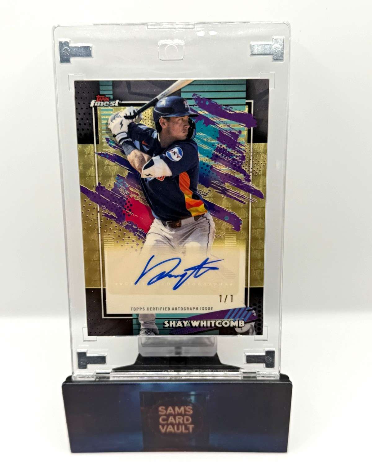 Topps 2025 Topps Finest Autographs Shay Whitcomb Superfractor Auto 1/1 Astros view 1