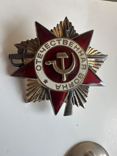 Original Soviet Russia WWII Order Of The Patriotic War 1st Class Medal