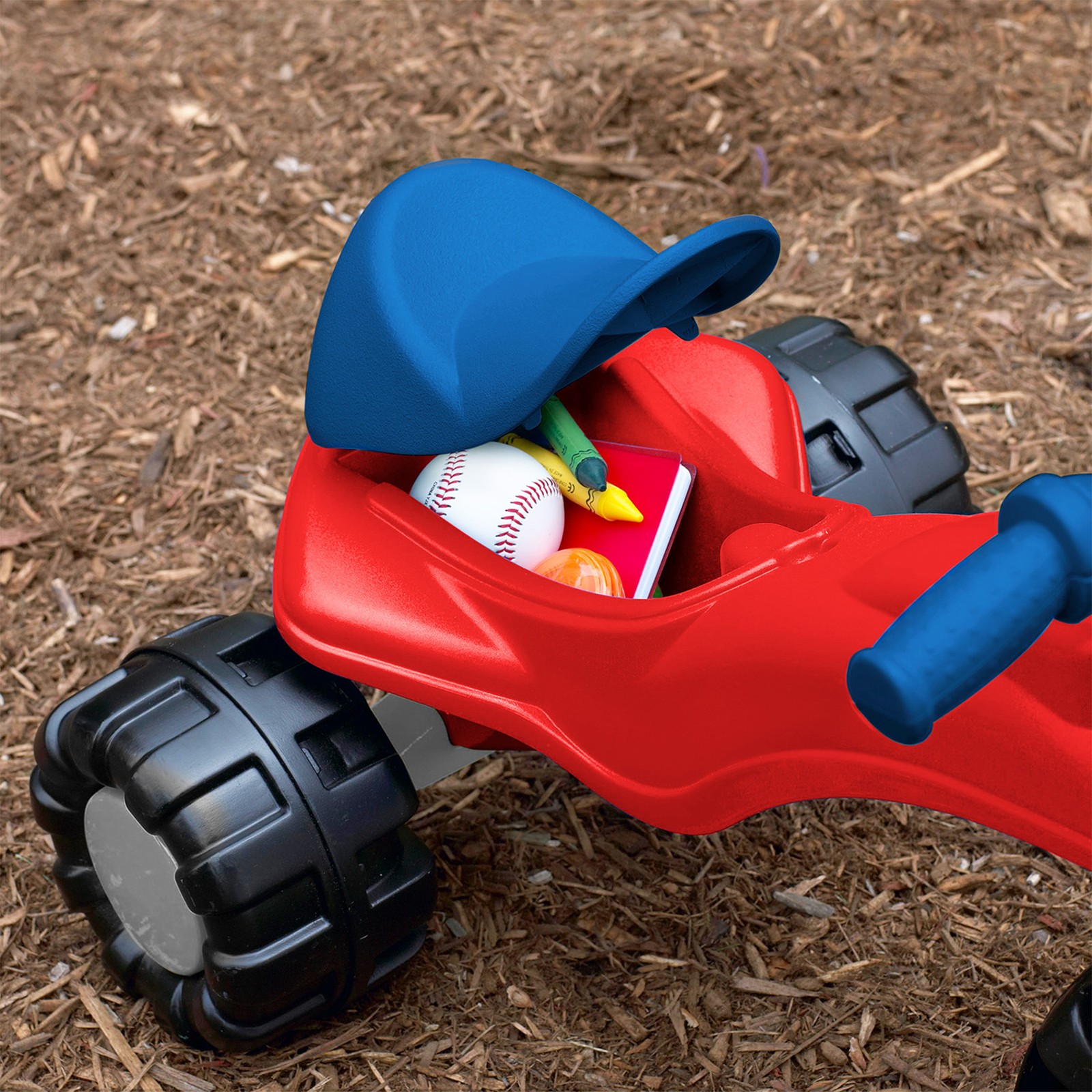 American Plastic Toys Super Trike, Kids' Ride On Tricycle with Storage Seat