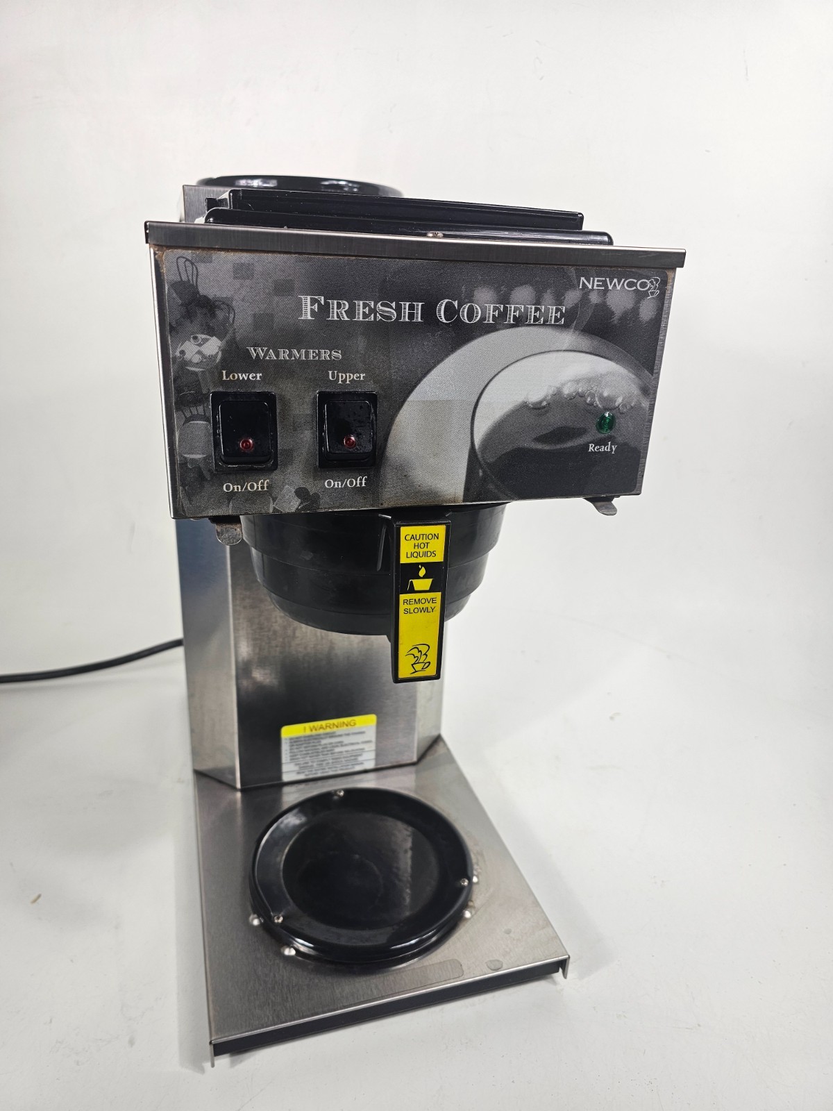 NEWCO Commercial Restaurant Coffee Maker Model AK-2 with Top Warmer
